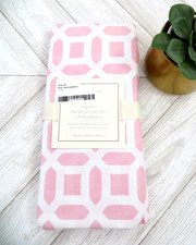 NEW Pottery Barn Kids 100 Organic Harper Peyton Geo Crib Fitted Sheet Pink