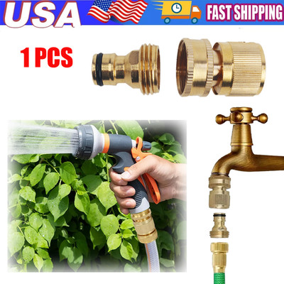 A Garden Water Hose Quick Connector For Brass Male Female Connect Fitting 3/4''