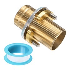 2.4" Brass Faucet Extension with Stainless Steel Thick Anti-Loose Nut