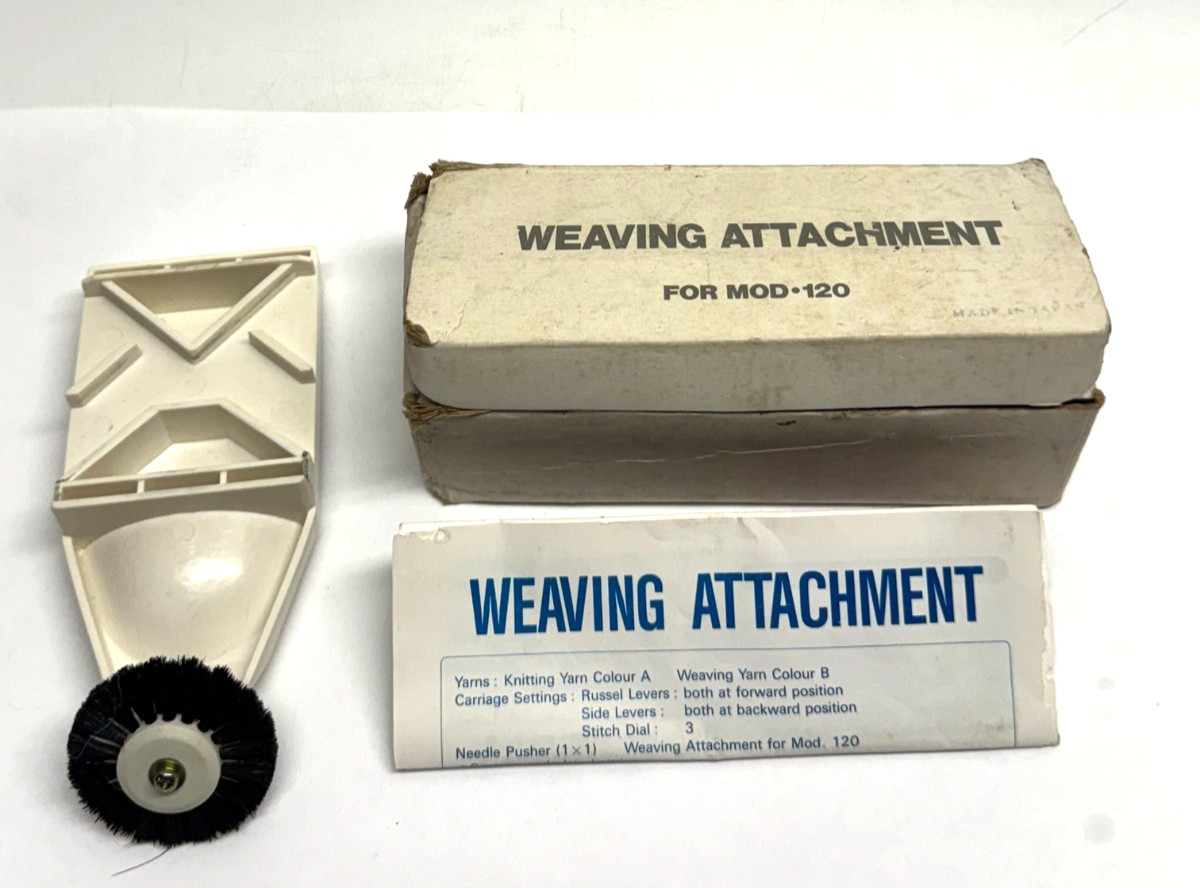Vintage New Weaving Attachment Mod 120 Bulky SILVER REED Knitting Machine LK150