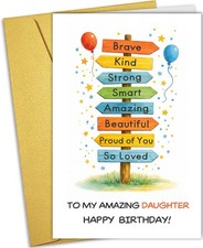 Funny Birthday Card for Daughter Greeting Card From Mom Dad Gift for Her