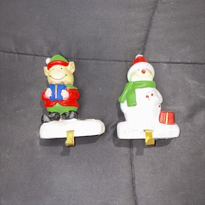 Two Greenbrier Christmas Decorations Elf And Snowman