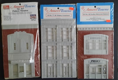 Ameri-Towne 67, 68 & 77 O Gauge Building Fronts Lot (3): New Sealed @@