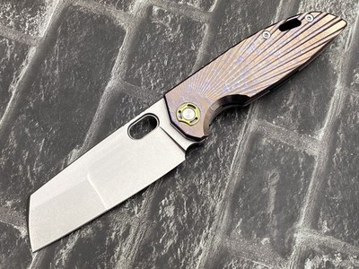 TwoSun TS450-M390-Line-Color Folding Knife M390 Blade Titanium Handle Pocket K