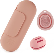 Silicone Makeup Brush Holder Set Portable Travel Makeup Brush Holder with Make