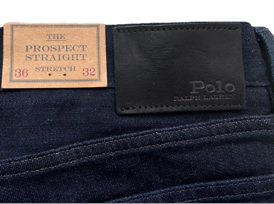PANTALONES VAQUEROS POLO RALPH LAUREN THE PROSPECT RECTOS AZUL OSCURO AZUL MARINO HOMBRE 36 X 32 Foto 4 de 4