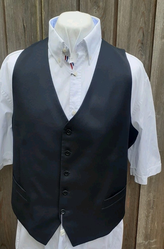 BNWT Armani Collezioni Navy Mens Formal Waistcoat Size 56EU Charity Sale