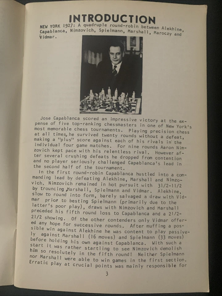 International Chess Tournament New York 1927 by Alexander Alekhine - Image 2 of 4