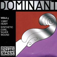 Dominant 15"-16" Viola G String - Silver/Perlon: Thick/Stark