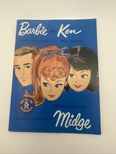1962 Blue Barbie Ken Midge Wardrobe Fashion Catalogue Booklet MINT