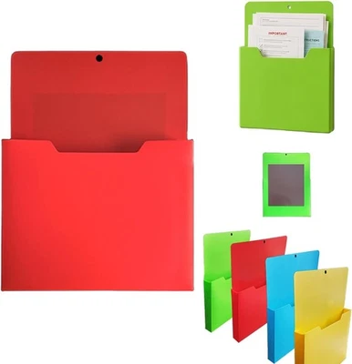 Magnetic File Folders for Fridge & Wall, A4 Letter Pocket with Hang Hole - Image 1 of 4