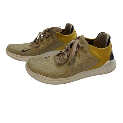 NIKE Free RN 2017 Wild Suede Yellow Cheetah Print Women's Size AQ0562-200 