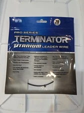 Terminator Pro Series Titanium Leader Wire 70 lb Test Single Strand 25 Ft. Wire