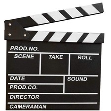 Black Professional Vintage TV Movie Film Clap Board Slate Cut Prop Director C...