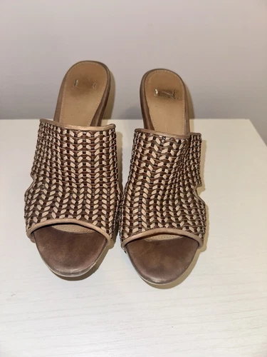 Ugg 1002926 Doha sandali donna pelle marrone zeppa plateau tessuto taglia USA 9 5