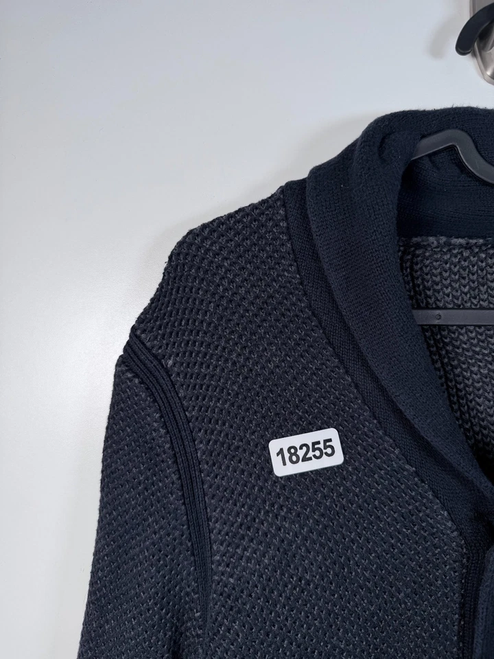 Rag & Bone Mens Button Up Shawl Collar Cardigan Sweater Blue Sz Medium 17x27 - Image 3 of 4