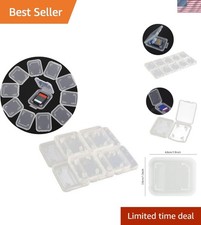 Plastic Memory Card Storage Case Compatible with SD MMC/SDHC PRO Duo White