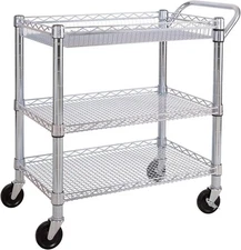 Seville Classics Heavy Duty Poles, 34.8"W x 18.25"D, Steel 