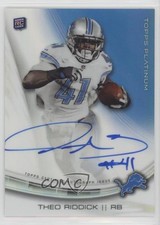2013 Topps Platinum Auto Rookie Refractors Theo Riddick #A-TR Auto 0hl9