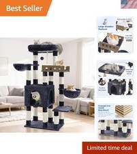 Sturdy Cat Tower for Large Cats   Safe Design with Removable Hammock and Baskets