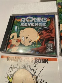 Bonk's Adventure & Revenge In Plastic W/ Extremely Rare Poster TurboGrafx-16 Lot