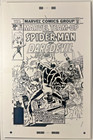 Marvel Team Up Original Comic Art-B&W Oversized 17x11 Production Cvr-Iss. #56 — photo 1