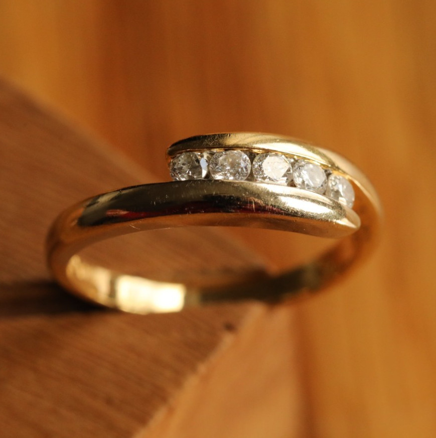 Diamond Bypass Ring
