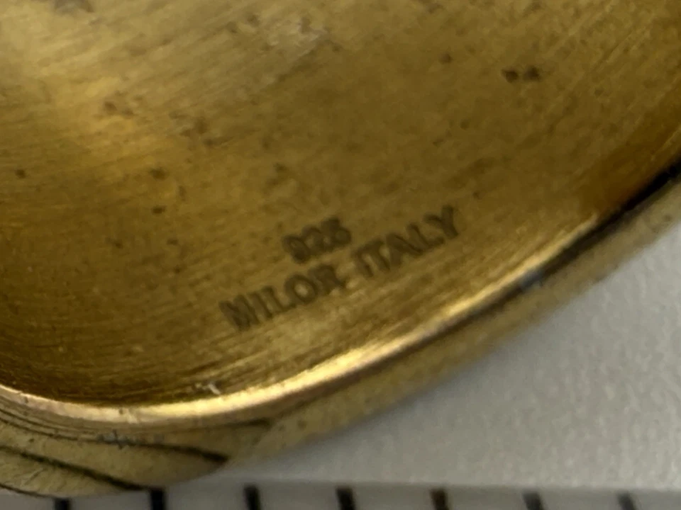 BANDA DE CIGARROS MILOR SHAWN VERMEIL PLATA 925 HEAR MY SOUL TALK TALLA 9,5 K99B Foto 3 de 4