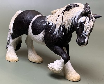 Schleich TINKER MARE Black & White Horse Animal Figure 2003 Retired