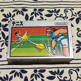 Tennis Famicom Silver Box with manual