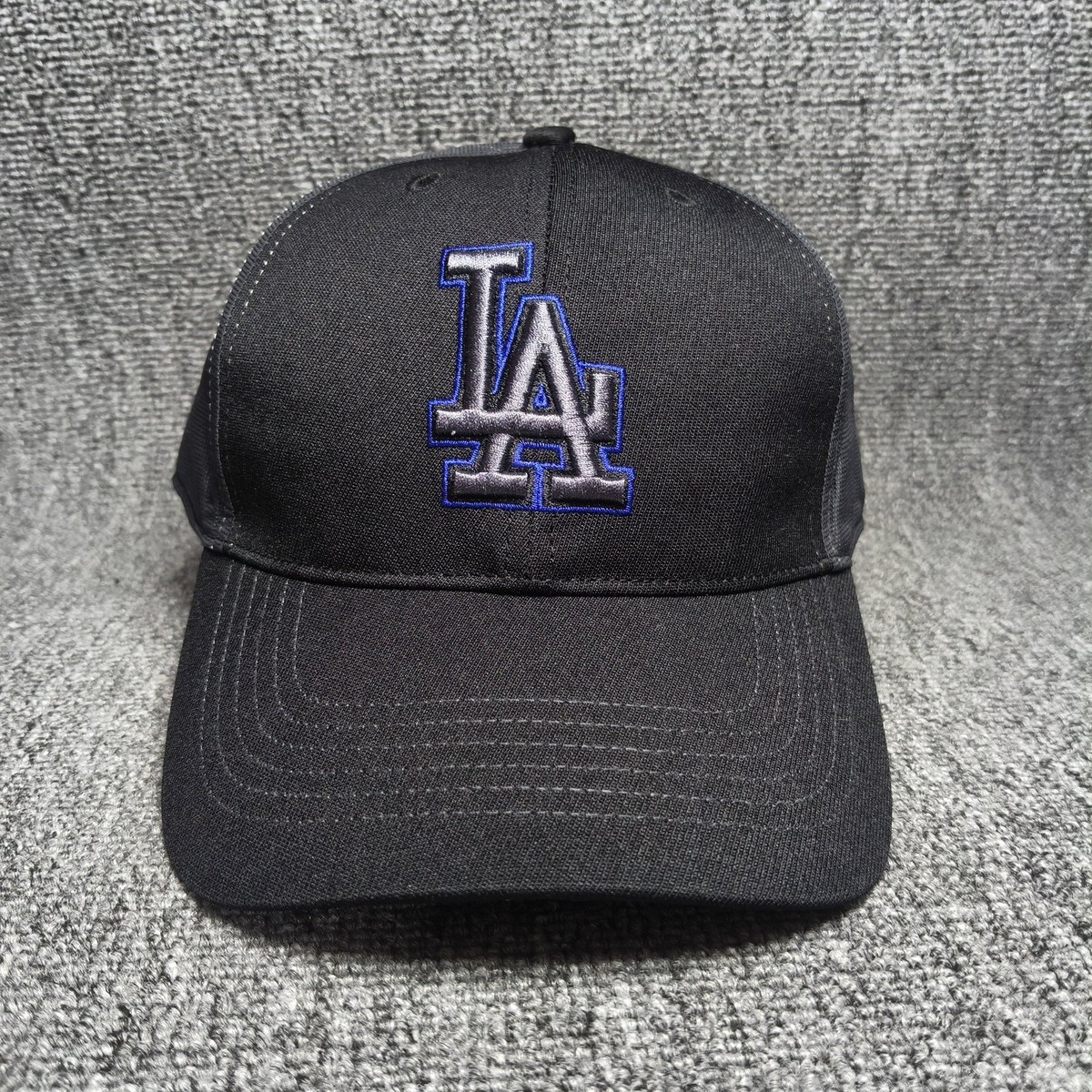 Los Angeles Dodgers MLB Black Curved Brim Cap Hook and Loop Strap Hat