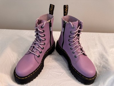 Dr. Martens Jadon III Platform Purple Leather Boots Women US 7 UK 5 EU 38