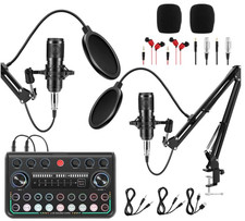 Podcast Equipment Bundle for 2, Rec Studio with Pro Audio