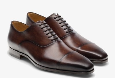 MAGNANNI “TERRIL” Dark Brown Cap Toe Oxford Size US 14 MSRP  display picture 3