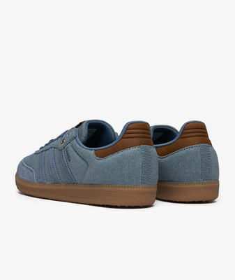adidas Originals Samba OG Sneakers Blue Denim Retro Trainers Classic Logo  Shoes | eBay