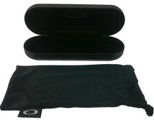 Oakley Eyeglasses Sunglasses Black Hard Case Clamshell with Microfiber Pouch