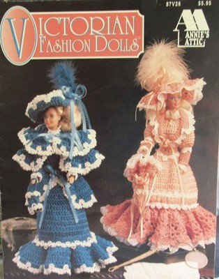 Annie's Attic VICTORIAN GOWNS Barbie Fashion Doll Clothes Crochet Pattern 87V26
