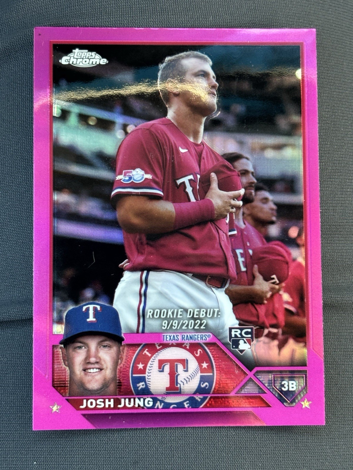 2023 Topps Chrome Update Series - Rookie Debut Josh Jung #USC51 Pink Refractor