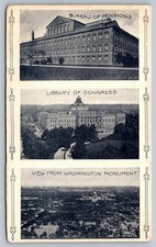 Vintage Washington DC Postcard Bureau Pensions Library of Congress