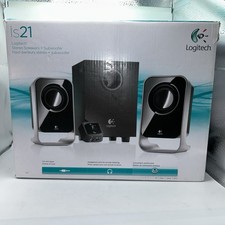 Logitech LS21 2.1 Multimedia Computer Speaker System Black Subwoofer Aux Wired