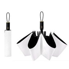 CUBY UV Sun Umbrella Compact Folding Travel 97 centimeters, White