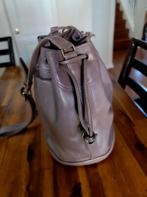 バッグ Vintage COACH Drawstring Nubuck Backpack Vintage Coach Drawstring Shoulder Bag Taupe All Leather | eBay