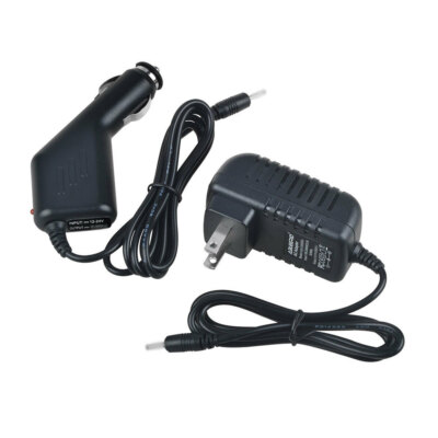 Car Charger + Wall Power Adapter for Fuhu Nabi Nabi2-NV7A 7'' Anroid Tablet PC