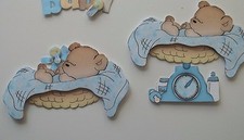 3D-U Pick-BA10B Baby Girl Boy Diapers Blankets Bear Scrapbook Card Embellishment
