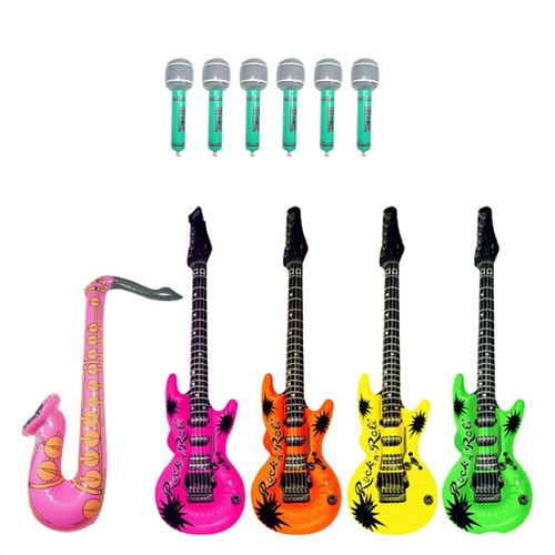 Musical Instrument Luftballons Aufblasbare Gitarren Für Kinder Blow Up Spielzeug - Bild 9 von 12