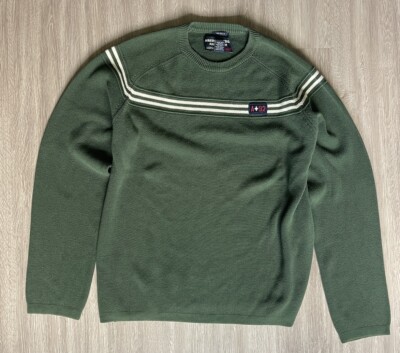 Abercrombie Fitch Muscle Vintage Fit Sweater Mens XL Green Mock Neck  Heavy