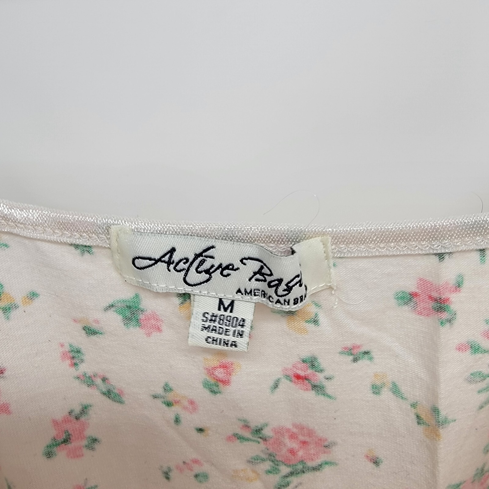 Womens Juniors Active Basic White Floral Tank Top… - image 3