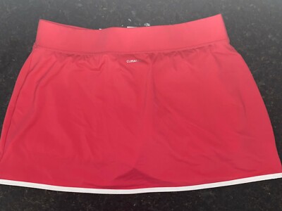 Women's Adidas Tennis Skort Clima-Lite Blaze Pink/White NWT $38 MSRP BRAND NEW