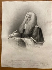 Antique Engraving Print Sir Charles Abbott Lord Chief Justice Court of Kings Ben