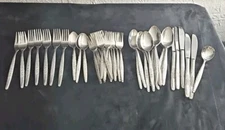 Stylecraft SYF2 Stainless Japan T&N Rose Satin Handle Silverware Lot Of 44